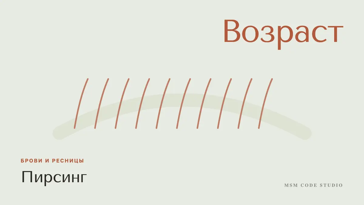 Пирсинг: со скольки лет, беременным и спортсменам. Брови и ресницы в MSM Code Studio, Мытищи