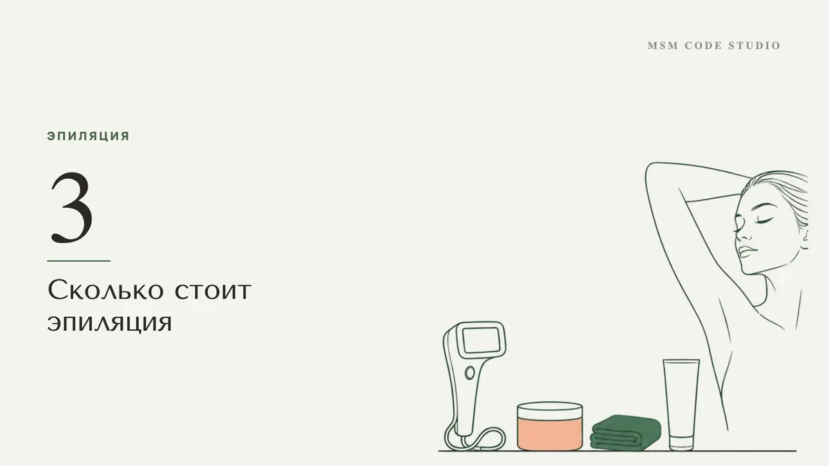 Сколько стоит эпиляция: как считается цена по зонам. Эпиляция в MSM Code Studio, Мытищи